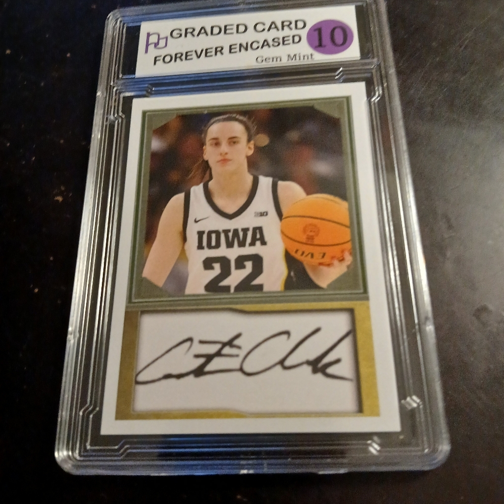 2024 Caitlin Clark Rookie Gem Mint 10 auto facsimile custom